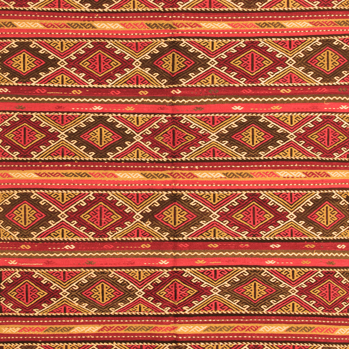 Serging Thickness of Machine Washable Oriental Orange Traditional Area Rugs, wshcon807org