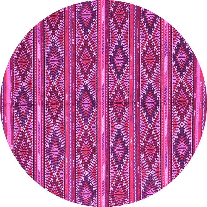 Round Oriental Pink Traditional Rug, con807pnk