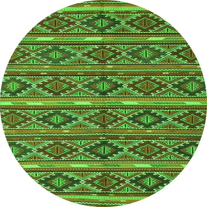Machine Washable Oriental Green Traditional Area Rugs, wshcon807grn
