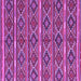 Square Machine Washable Oriental Purple Traditional Area Rugs, wshcon807pur