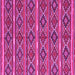 Square Machine Washable Oriental Pink Traditional Rug, wshcon807pnk