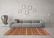 Machine Washable Oriental Brown Traditional Rug in a Living Room,, wshcon807brn