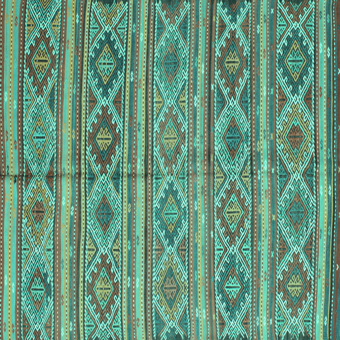 Square Oriental Turquoise Traditional Rug, con808turq