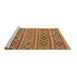 Sideview of Machine Washable Oriental Brown Traditional Rug, wshcon808brn