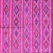 Square Machine Washable Oriental Pink Traditional Rug, wshcon808pnk