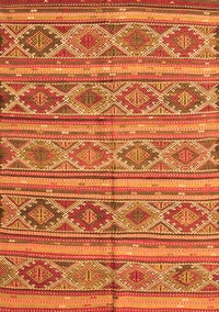 Oriental Orange Traditional Rug, con808org