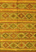 Machine Washable Oriental Yellow Traditional Rug, wshcon808yw