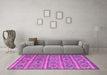 Machine Washable Oriental Purple Traditional Area Rugs in a Living Room, wshcon808pur