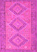 Machine Washable Oriental Pink Traditional Rug, wshcon809pnk