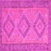 Square Oriental Pink Traditional Rug, con809pnk