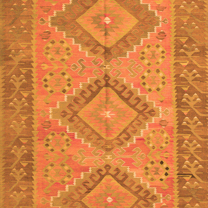 Serging Thickness of Machine Washable Oriental Orange Traditional Area Rugs, wshcon809org
