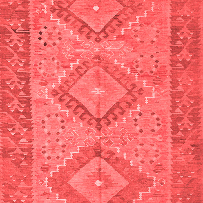 Machine Washable Oriental Red Traditional Rug, wshcon809red