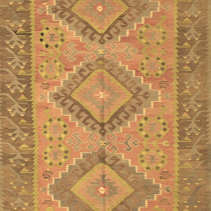 Machine Washable Oriental Brown Traditional Rug, wshcon809brn