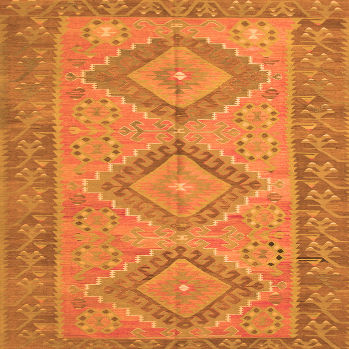 Serging Thickness of Oriental Orange Traditional Rug, con809org