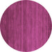 Round Machine Washable Abstract Purple Contemporary Area Rugs, wshcon80pur