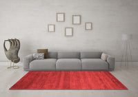 Machine Washable Abstract Red Contemporary Rug, wshcon80red