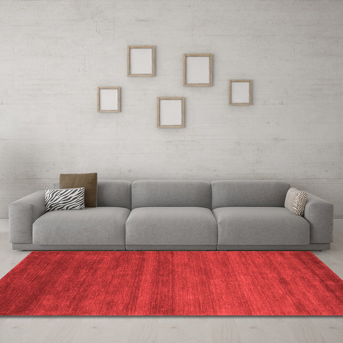 Contemporary Red Washable Rugs