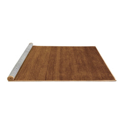 Sideview of Machine Washable Abstract Brown Contemporary Rug, wshcon80brn