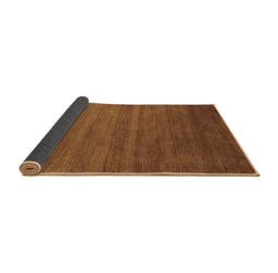 Sideview of Abstract Brown Contemporary Rug, con80brn