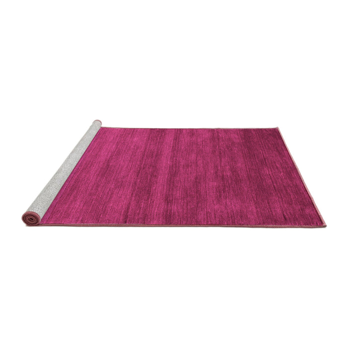 Sideview of Machine Washable Abstract Pink Contemporary Rug, wshcon80pnk