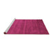Sideview of Machine Washable Abstract Pink Contemporary Rug, wshcon80pnk