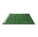 Sideview of Machine Washable Abstract Emerald Green Contemporary Area Rugs, wshcon80emgrn