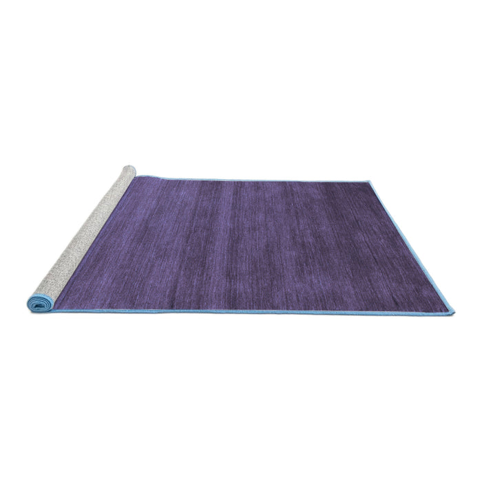 Sideview of Machine Washable Abstract Blue Contemporary Rug, wshcon80blu