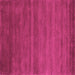 Square Machine Washable Abstract Pink Contemporary Rug, wshcon80pnk