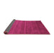 Sideview of Abstract Pink Contemporary Rug, con80pnk