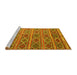 Sideview of Machine Washable Oriental Yellow Traditional Rug, wshcon810yw