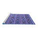 Sideview of Machine Washable Oriental Blue Traditional Rug, wshcon810blu