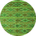 Square Oriental Green Traditional Rug, con810grn