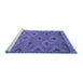 Sideview of Machine Washable Oriental Blue Traditional Rug, wshcon811blu