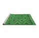 Sideview of Machine Washable Oriental Emerald Green Traditional Area Rugs, wshcon811emgrn