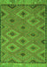 Serging Thickness of Machine Washable Oriental Green Traditional Area Rugs, wshcon811grn