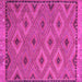 Square Oriental Pink Traditional Rug, con811pnk