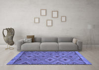 Machine Washable Oriental Blue Traditional Rug, wshcon811blu