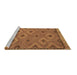 Sideview of Machine Washable Oriental Brown Traditional Rug, wshcon811brn