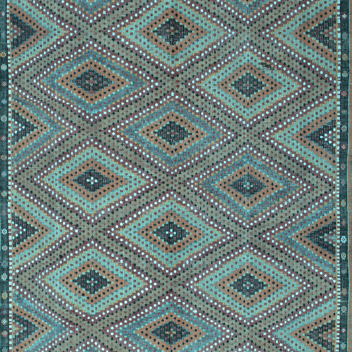 Oriental Light Blue Traditional Rug, con811lblu