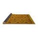 Sideview of Oriental Yellow Traditional Rug, con811yw