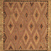 Square Machine Washable Oriental Brown Traditional Rug, wshcon811brn