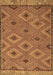 Machine Washable Oriental Brown Traditional Rug, wshcon811brn