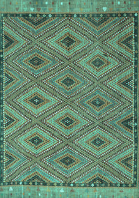 Oriental Turquoise Traditional Rug, con811turq