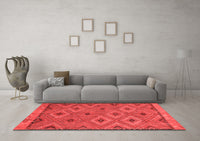 Machine Washable Oriental Red Traditional Rug, wshcon811red