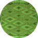 Square Oriental Green Traditional Rug, con811grn