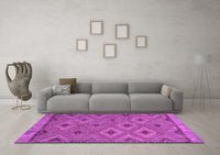 Machine Washable Oriental Purple Traditional Rug, wshcon811pur