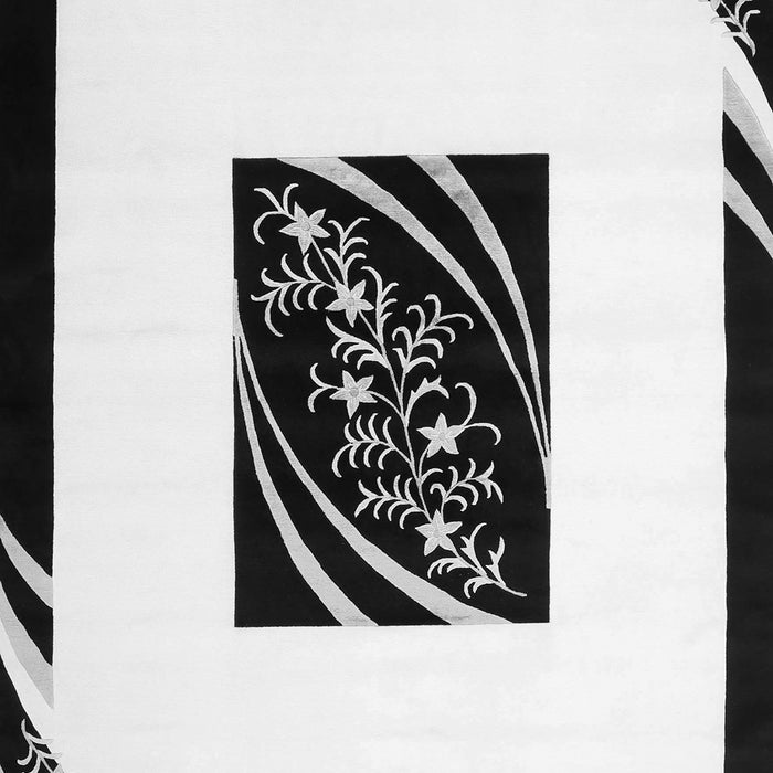 Abstract Gray Contemporary Rug, con812gry