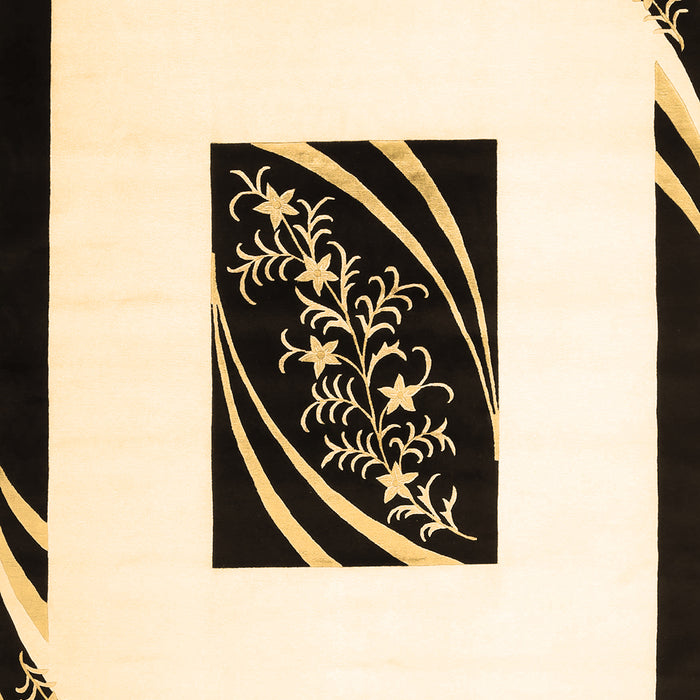 Abstract Brown Contemporary Rug, con812brn