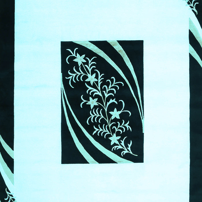 Machine Washable Abstract Light Blue Contemporary Rug, wshcon812lblu