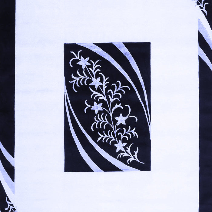 Machine Washable Abstract Blue Contemporary Rug, wshcon812blu